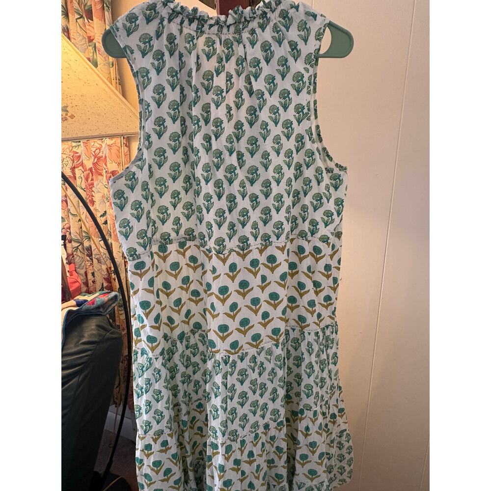Philosophy Tiered Maxi Dress w/ Paisley Blues and Green Dress Sz XL - Picture 4 of 5